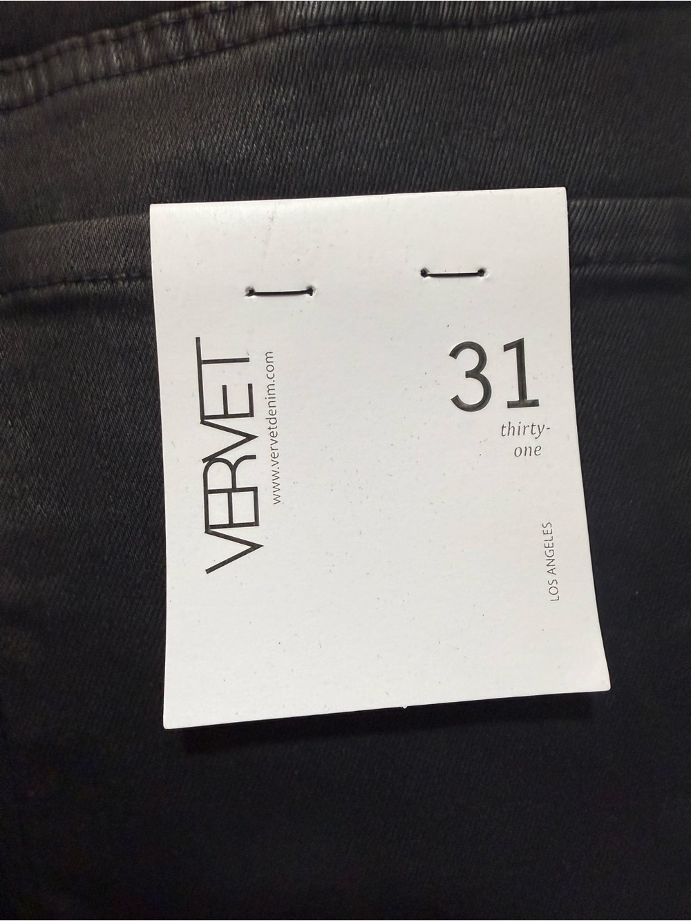 NWT VERVET Bella Black Coated Flare Jeans 31 - Picture 3 of 7